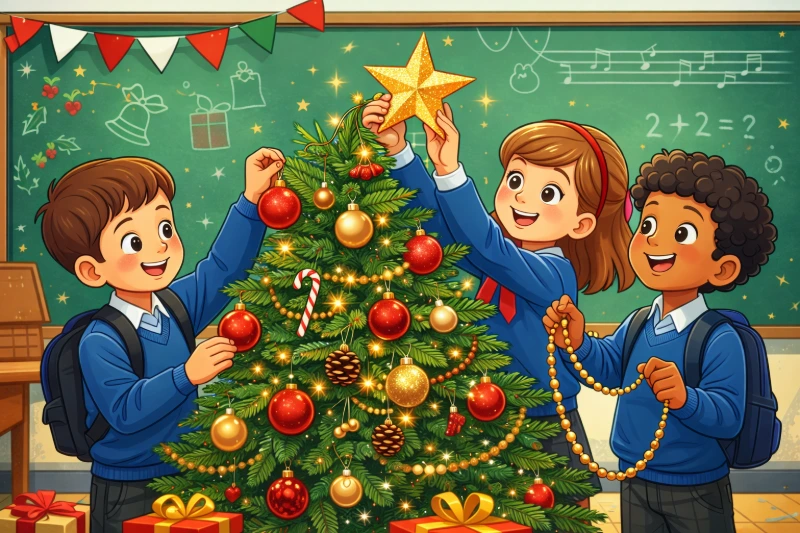 Tannenbaumschmücken am Rathaus